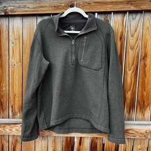 REI Men's Fleece 1/2 Zip Green Pullover M